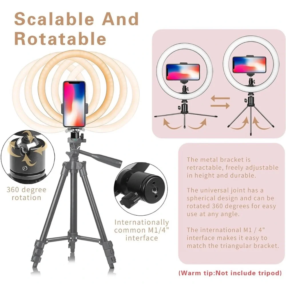10” LED ring light